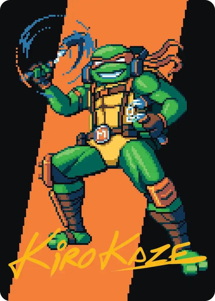 Michelangelo the Heart Art Card Gold Stamped Signature 35 (Art Series: Teenage Mutant Ninja Turtles)  | Good Games Adelaide SA