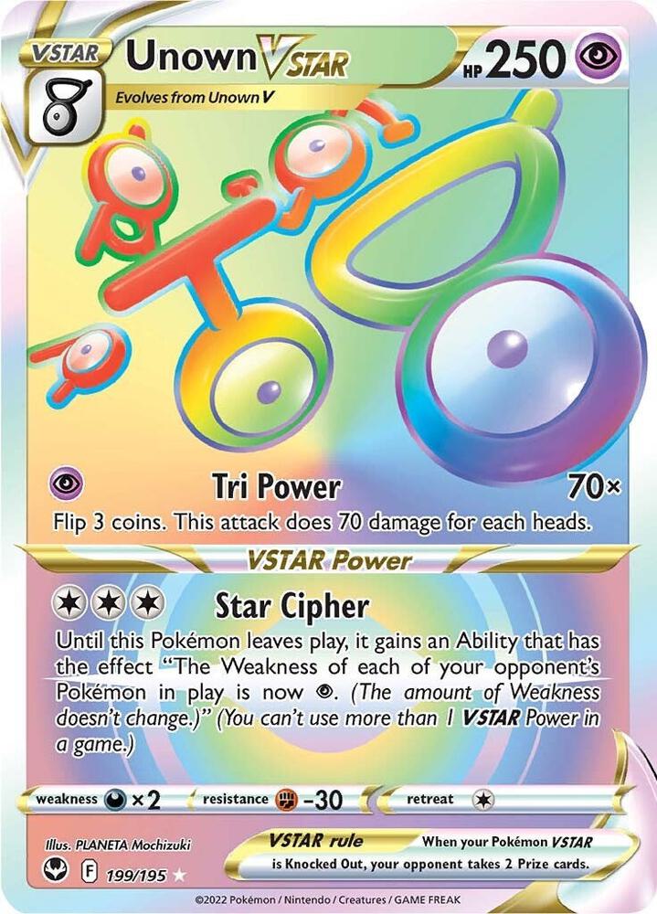 Unown VSTAR Secret 199/195 (SWSH12: Silver Tempest)  - Holofoil | Good Games Adelaide SA