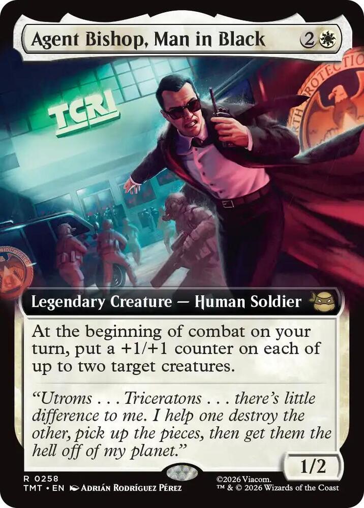 Agent Bishop Man in Black  258 (Teenage Mutant Ninja Turtles)  - Extended Art  | Good Games Adelaide SA