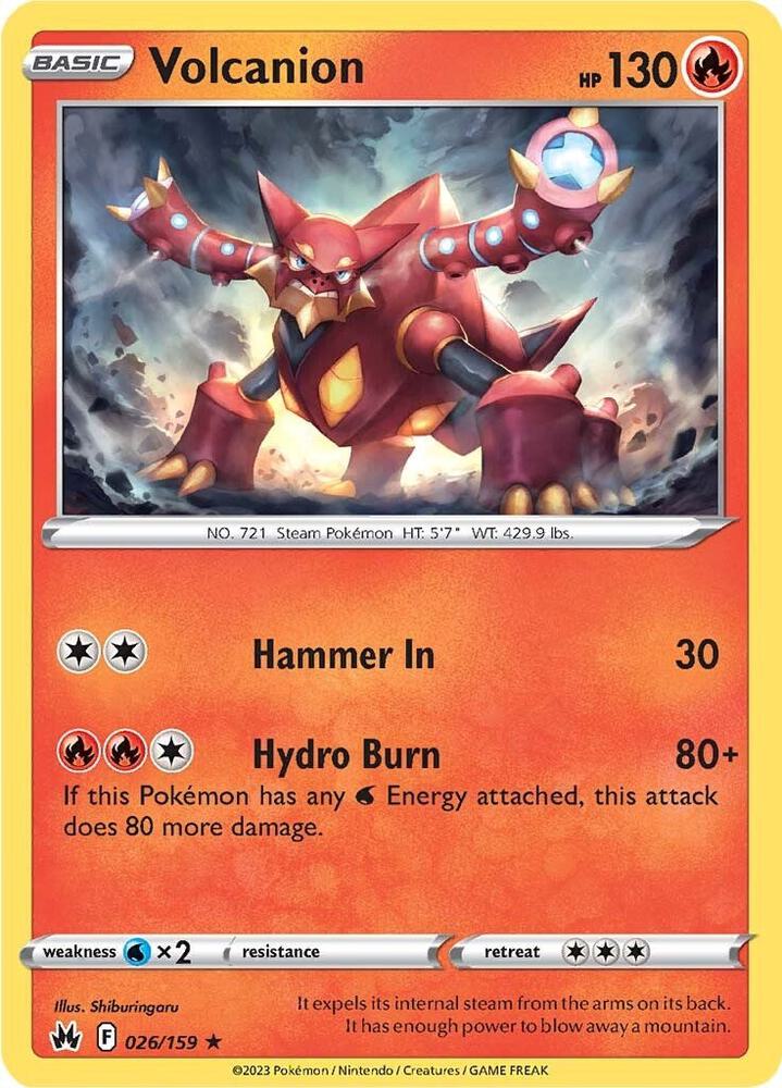Volcanion 026/159 (Crown Zenith)  - Holofoil | Good Games Adelaide SA