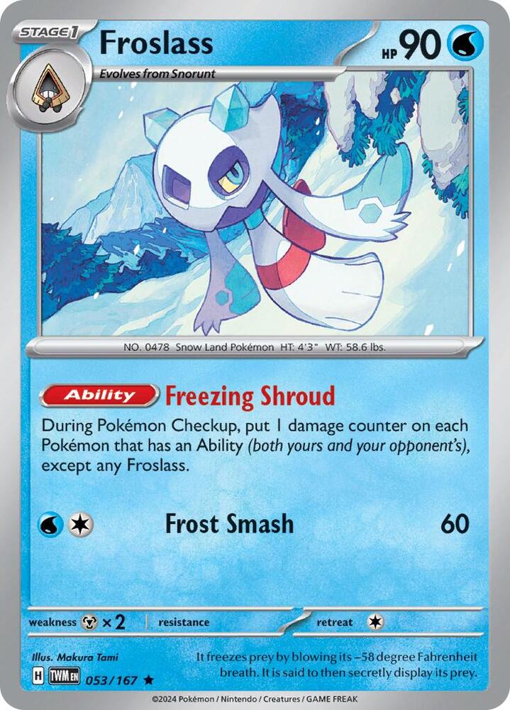 adelaide pokemon cards Froslass 053/167 (SV06: Twilight Masquerade)