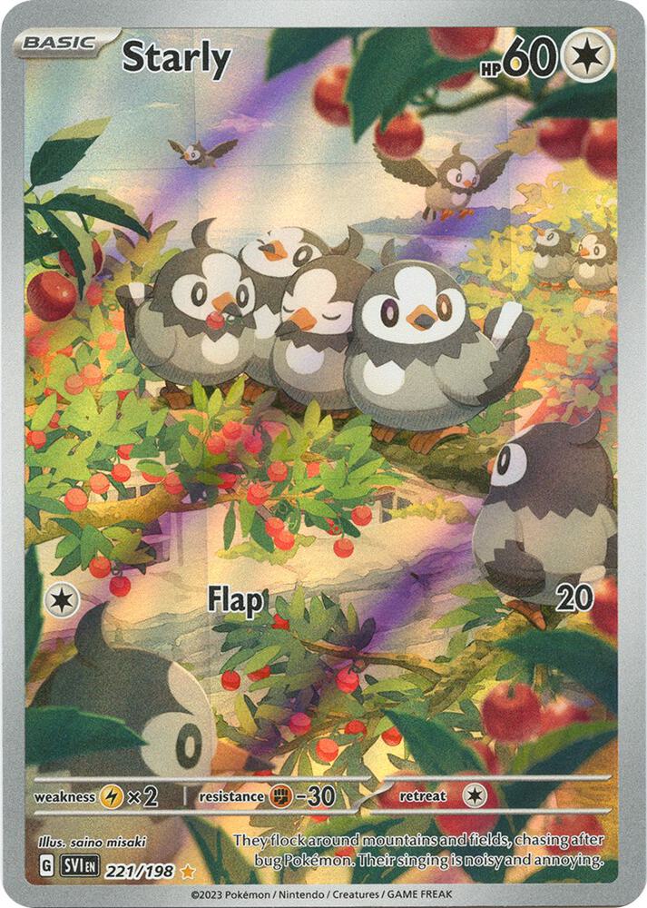 Starly 221 198 221/198 (SV01: Scarlet & Violet Base Set)  - Holofoil | Good Games Adelaide SA