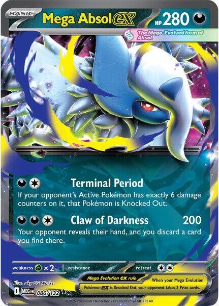 Mega Absol ex 086/132 (ME01: Mega Evolution)  - Holofoil | Good Games Adelaide SA
