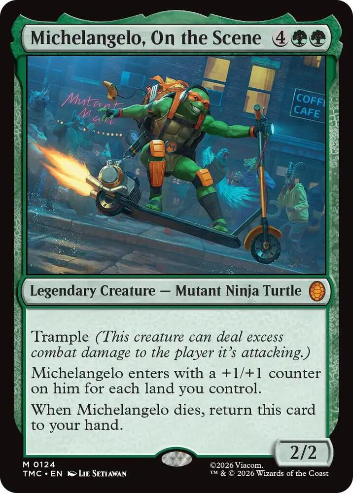 Michelangelo On the Scene 124 (Commander: Teenage Mutant Ninja Turtles)  | Good Games Adelaide SA