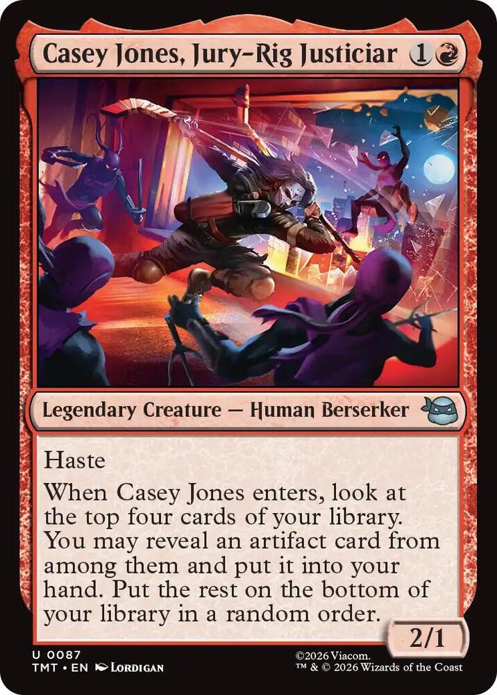 Casey Jones Jury Rig Justiciar 87 (Teenage Mutant Ninja Turtles)  - Foil | Good Games Adelaide SA