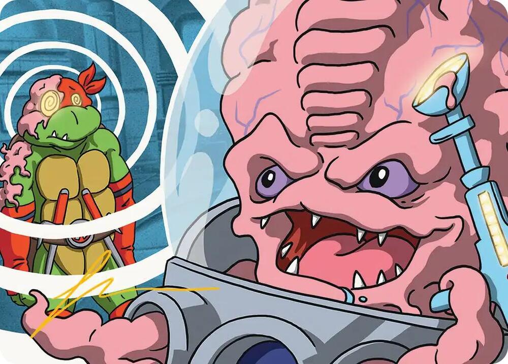 Krang Master Mind Art Card 25 54 Gold Stamped Signature 25 (Art Series: Teenage Mutant Ninja Turtles)  | Good Games Adelaide SA