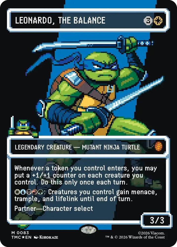 Leonardo the Balance Borderless  83/0 (Commander: Teenage Mutant Ninja Turtles)  - Surge Foil | Good Games Adelaide SA