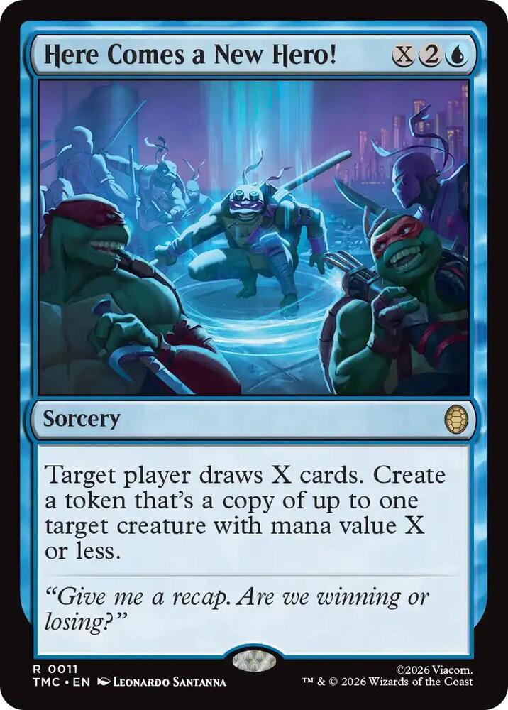 Here Comes a New Hero 11 (Commander: Teenage Mutant Ninja Turtles)  - Foil | Good Games Adelaide SA
