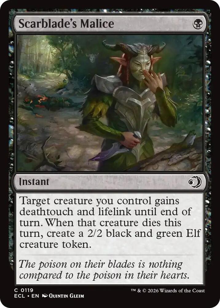 Scarblade's Malice 119 (Lorwyn Eclipsed)  - Foil | Good Games Adelaide SA