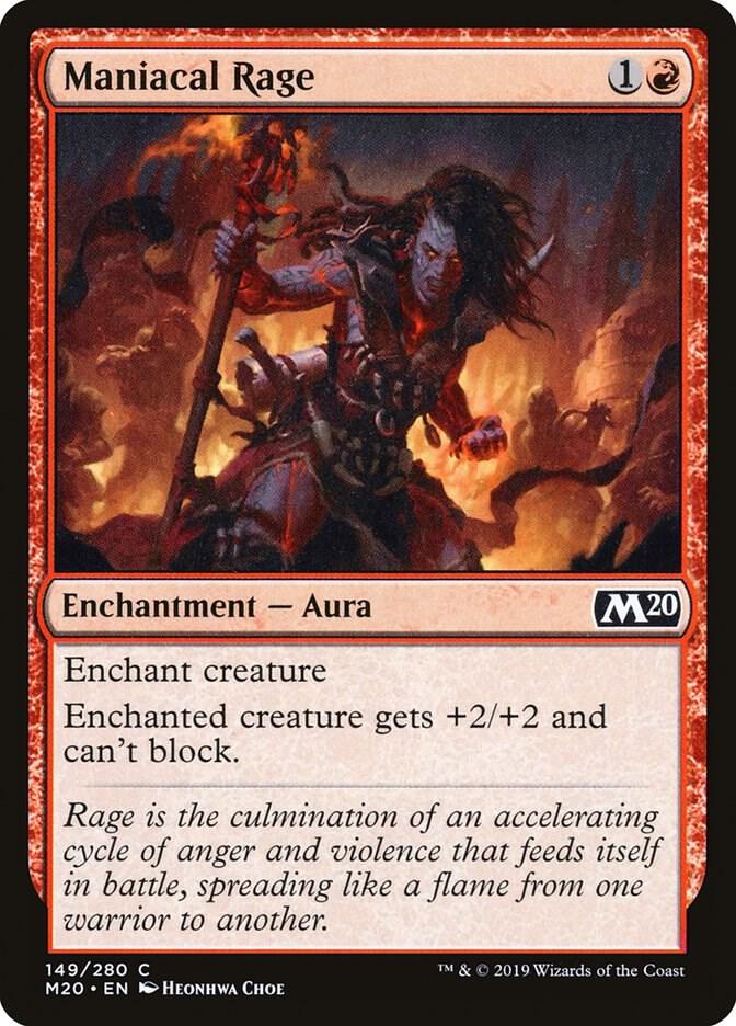 Maniacal Rage 149 (Core Set 2020)  - Foil | Good Games Adelaide SA