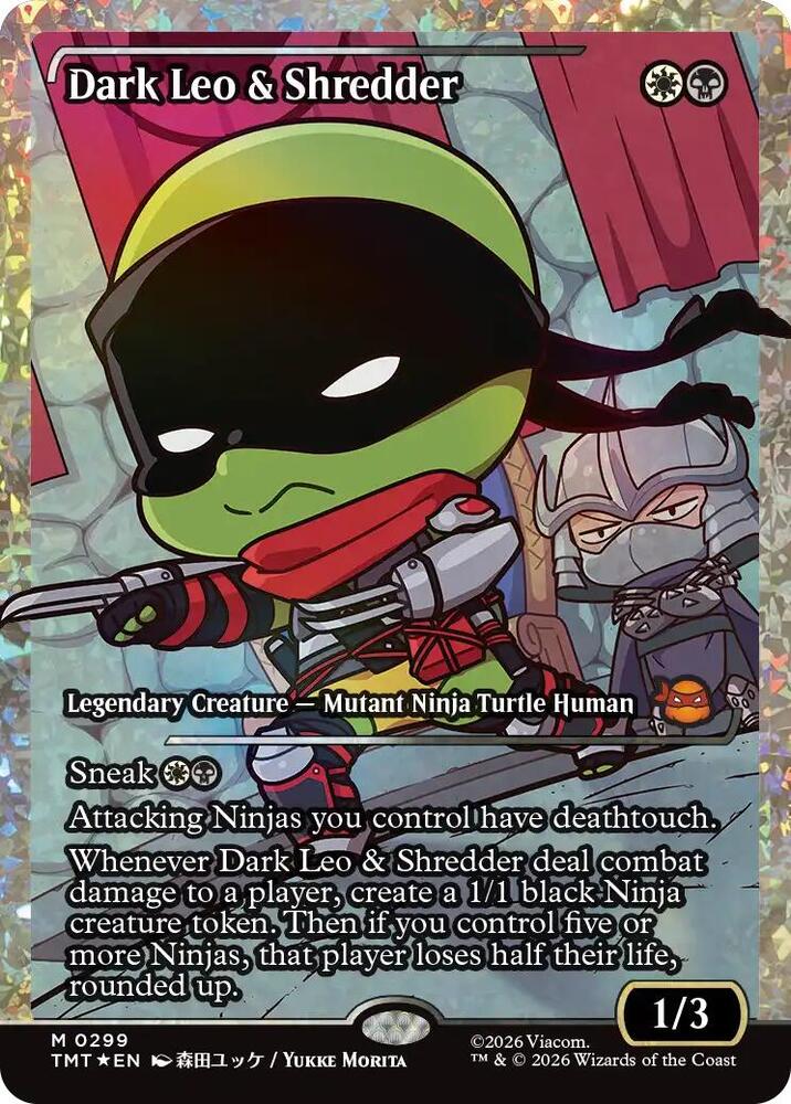 Dark Leo and Shredder 299/260 (Teenage Mutant Ninja Turtles)  - Fracture Foil | Good Games Adelaide SA
