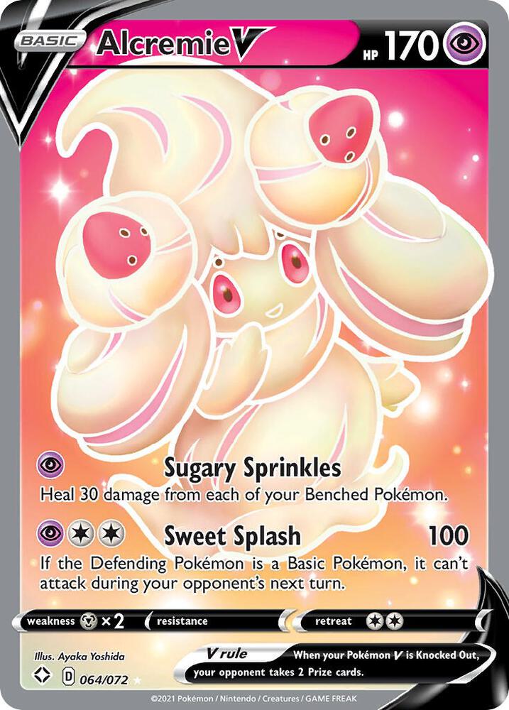 Alcremie V Full Art 064/072 (Shining Fates)  - Holofoil | Good Games Adelaide SA