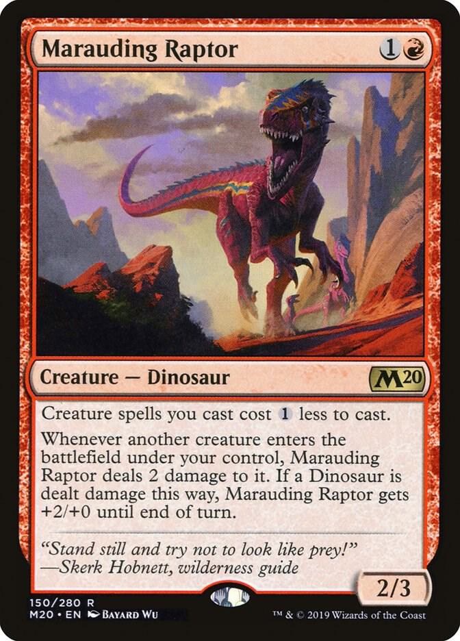 Marauding Raptor 150 (Core Set 2020)  - Foil | Good Games Adelaide SA