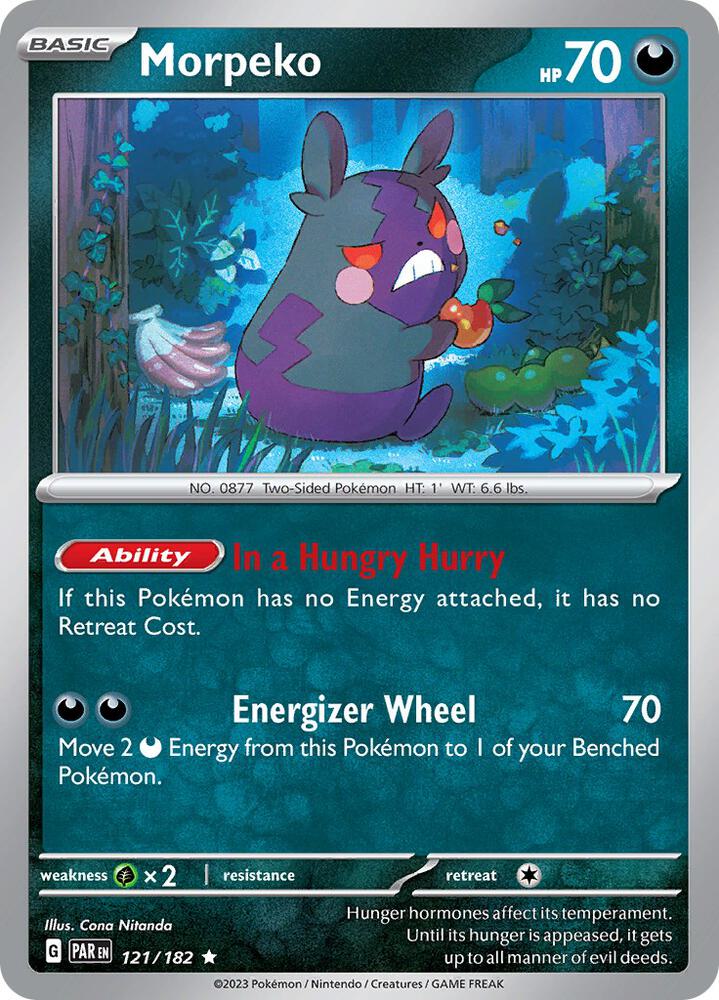 Morpeko 121 182 121/182 (SV04: Paradox Rift)  - Reverse Holofoil | Good Games Adelaide SA