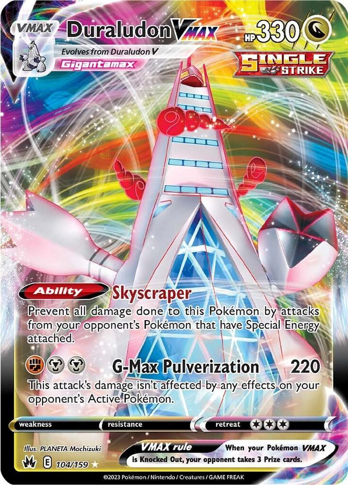 Duraludon VMAX 104/159 (Crown Zenith)  - Holofoil | Good Games Adelaide SA