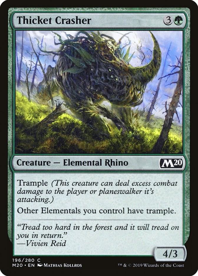 Thicket Crasher 196 (Core Set 2020)  - Foil | Good Games Adelaide SA