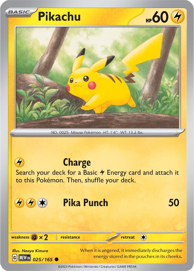 Pikachu 025/165 (SV: Scarlet & Violet 151)  | Good Games Adelaide SA