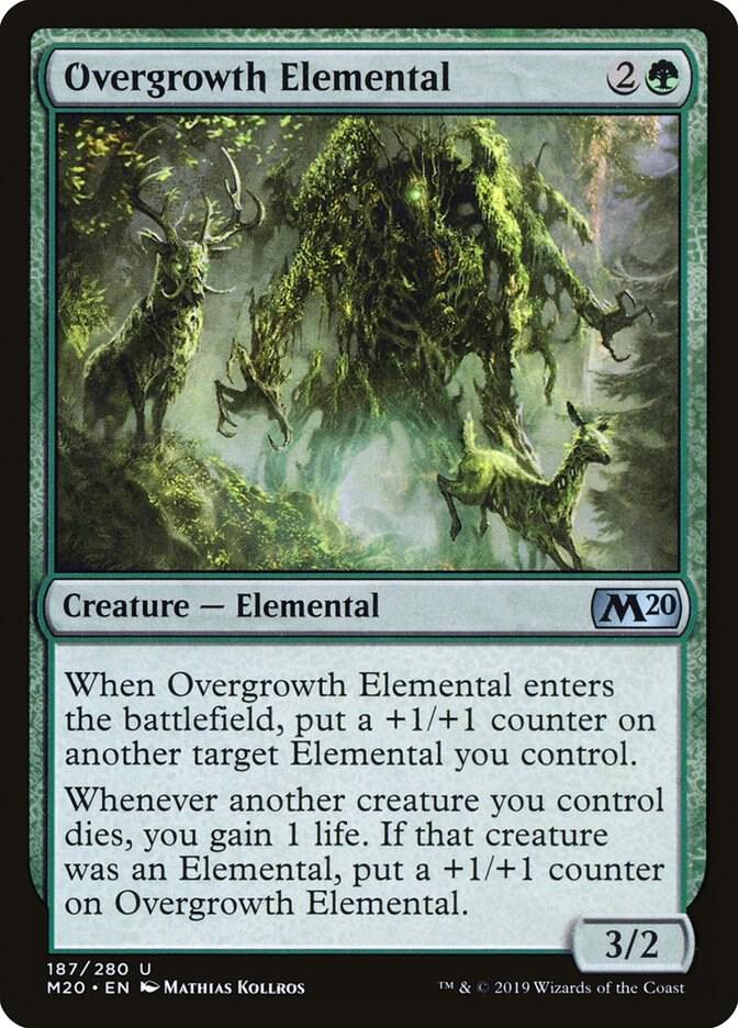Overgrowth Elemental 187 (Core Set 2020)  - Foil | Good Games Adelaide SA