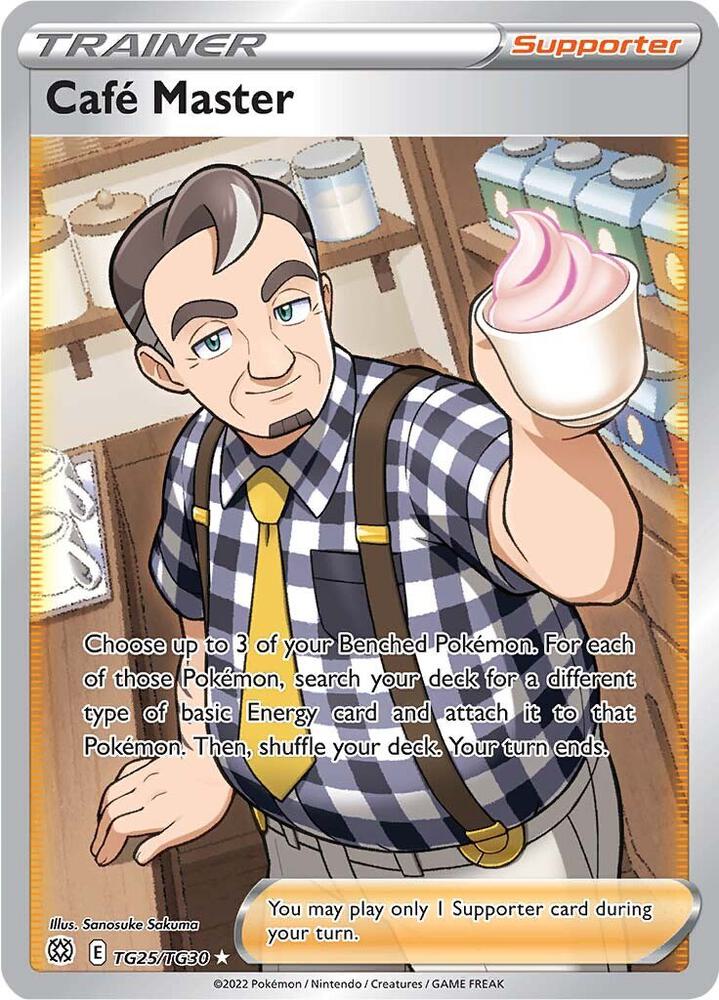 Cafe Master TG25/TG30 (SWSH09: Brilliant Stars Trainer Gallery)  - Holofoil | Good Games Adelaide SA