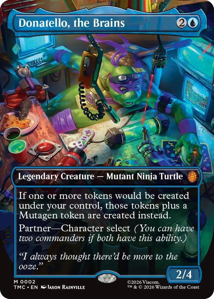 Donatello the Brains 0002 Borderless 2 (Commander: Teenage Mutant Ninja Turtles)  | Good Games Adelaide SA