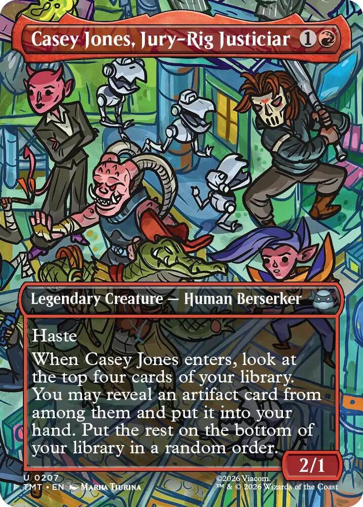 Casey Jones Jury Rig Justiciar Borderless 207/260 (Teenage Mutant Ninja Turtles)  - Borderless | Good Games Adelaide SA