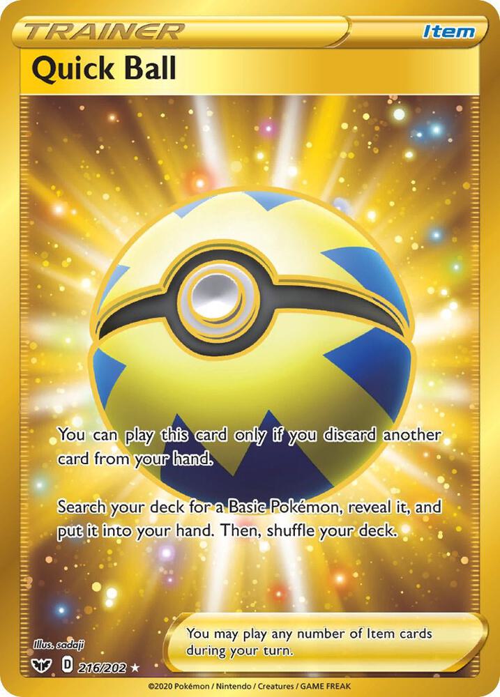 Quick Ball Secret 216/202 (SWSH01: Sword & Shield Base Set)  - Holofoil | Good Games Adelaide SA