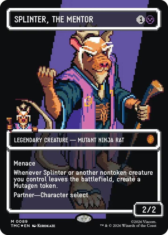 Splinter the Mentor Borderless  89/0 (Commander: Teenage Mutant Ninja Turtles)  - Surge Foil | Good Games Adelaide SA