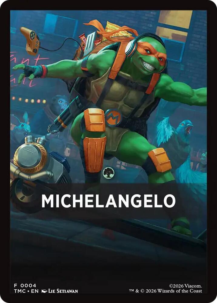 Michelangelo Theme Card 4 (Commander: Teenage Mutant Ninja Turtles)  | Good Games Adelaide SA