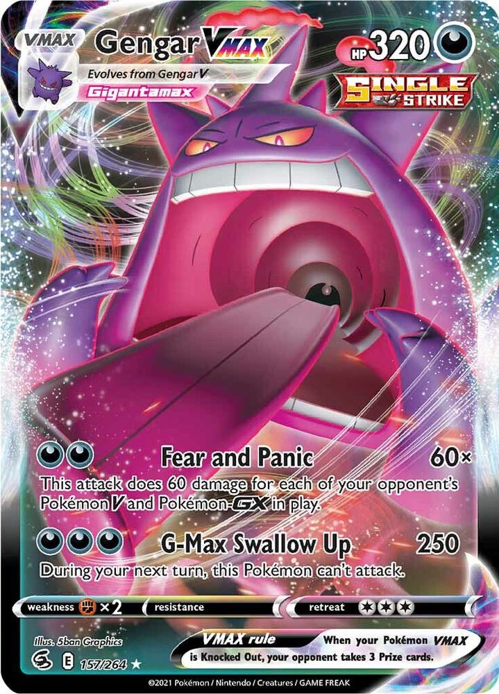 Gengar VMAX 157/264 (SWSH08: Fusion Strike)  - Holofoil | Good Games Adelaide SA