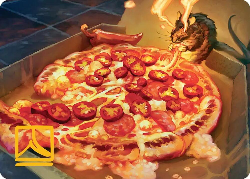 Spicy Oatmeal Pizza Art Card Gold Stamped Signature 11 (Art Series: Teenage Mutant Ninja Turtles)  | Good Games Adelaide SA