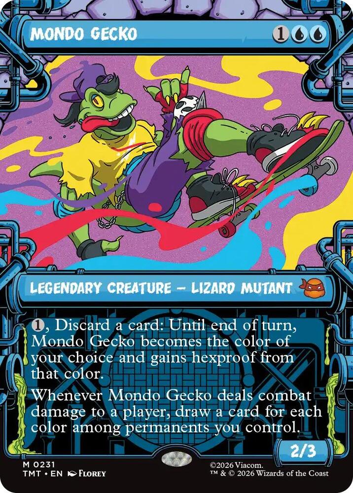 Mondo Gecko  231 (Teenage Mutant Ninja Turtles)  - Showcase Foil | Good Games Adelaide SA