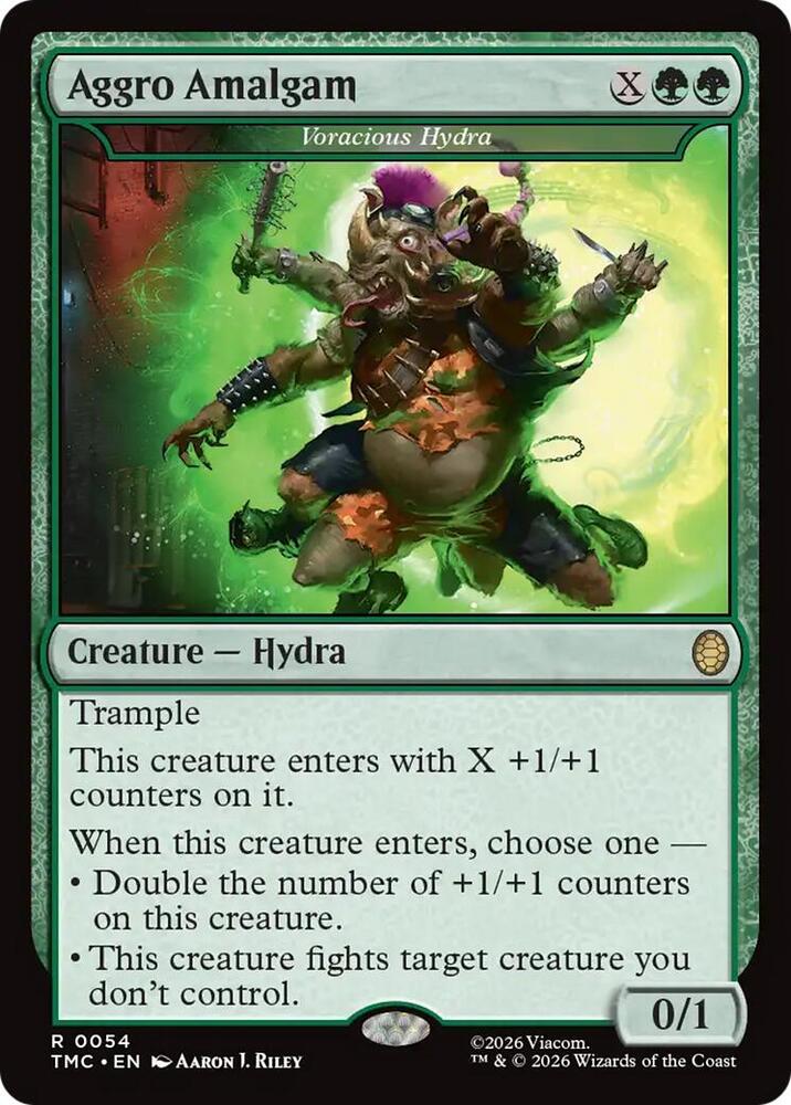 Aggro Amalgam Voracious Hydra 54 (Commander: Teenage Mutant Ninja Turtles)  | Good Games Adelaide SA