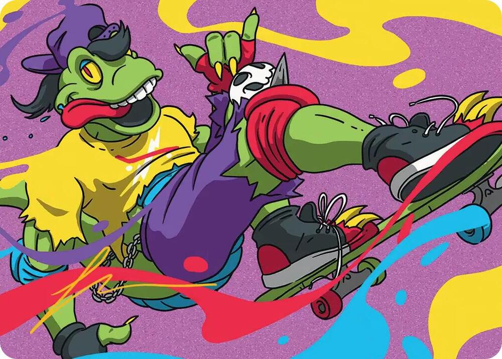 Mondo Gecko Art Card Gold Stamped Signature 26 (Art Series: Teenage Mutant Ninja Turtles)  | Good Games Adelaide SA