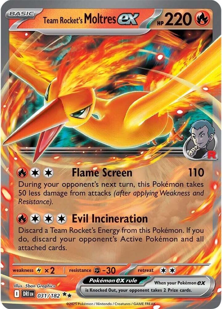 Team Rocket's Moltres ex 031/182 (SV10: Destined Rivals)  - Holofoil | Good Games Adelaide SA