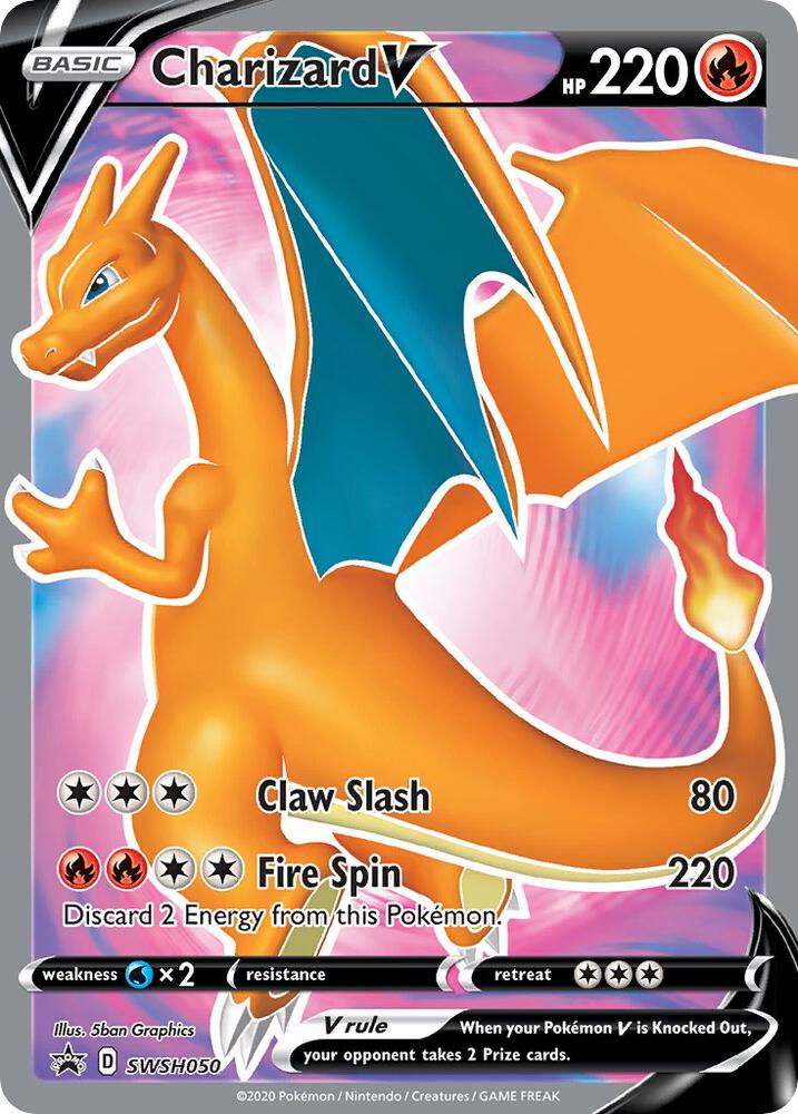 Charizard V SWSH050 (SWSH: Sword & Shield Promo Cards)  - Holofoil | Good Games Adelaide SA