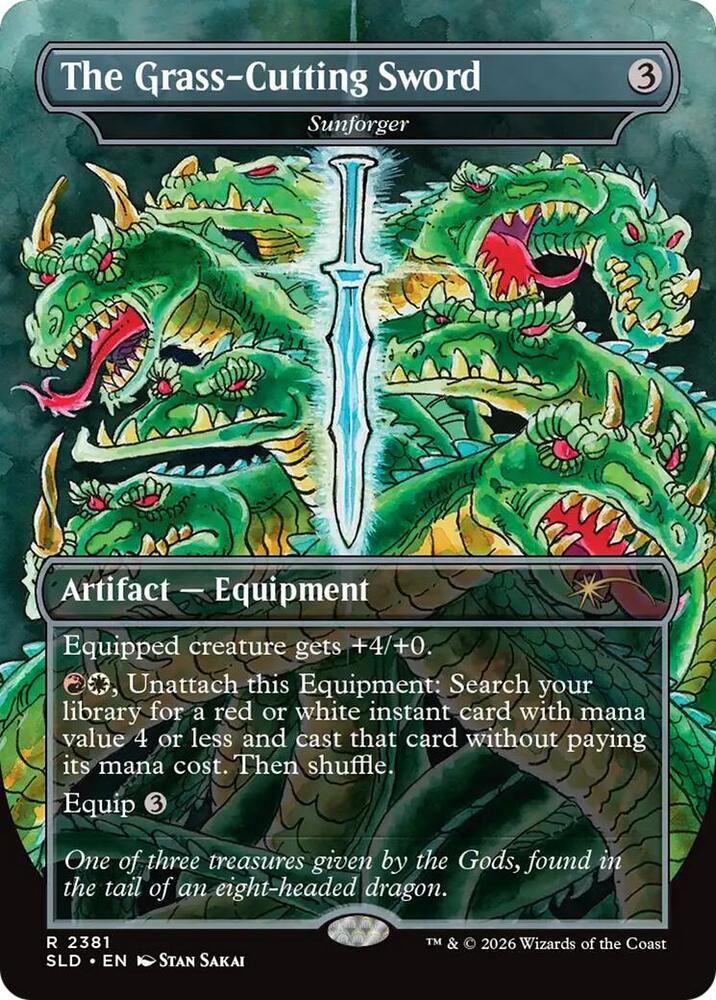 The Grass Cutting Sword Sunforger 2381 (Secret Lair Drop Series)  - Foil | Good Games Adelaide SA