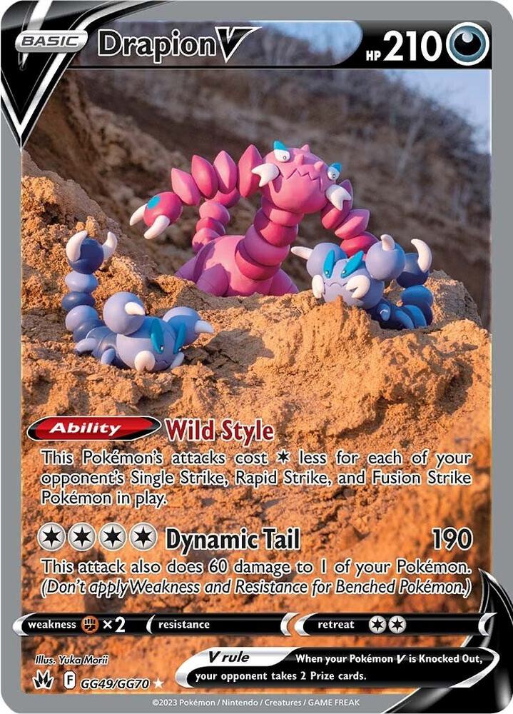 Drapion V GG49/GG70 (Crown Zenith: Galarian Gallery)  - Holofoil | Good Games Adelaide SA