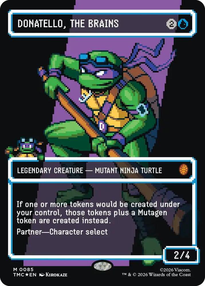 Donatello the Brains Borderless  85 (Commander: Teenage Mutant Ninja Turtles)  - Surge Foil | Good Games Adelaide SA
