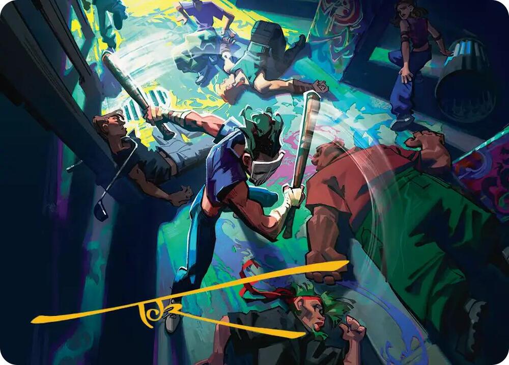 Pain 101 Art Card Gold Stamped Signature 6 (Art Series: Teenage Mutant Ninja Turtles)  | Good Games Adelaide SA