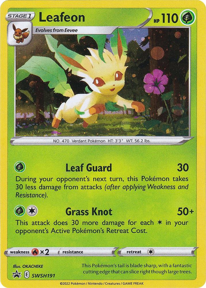 Leafeon SWSH191 (SWSH: Sword & Shield Promo Cards)  - Holofoil | Good Games Adelaide SA