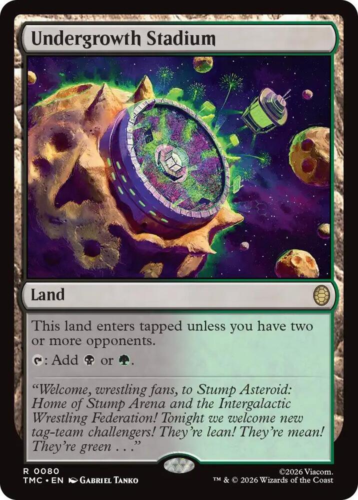 Undergrowth Stadium 80/0 (Commander: Teenage Mutant Ninja Turtles)  - Surge Foil | Good Games Adelaide SA