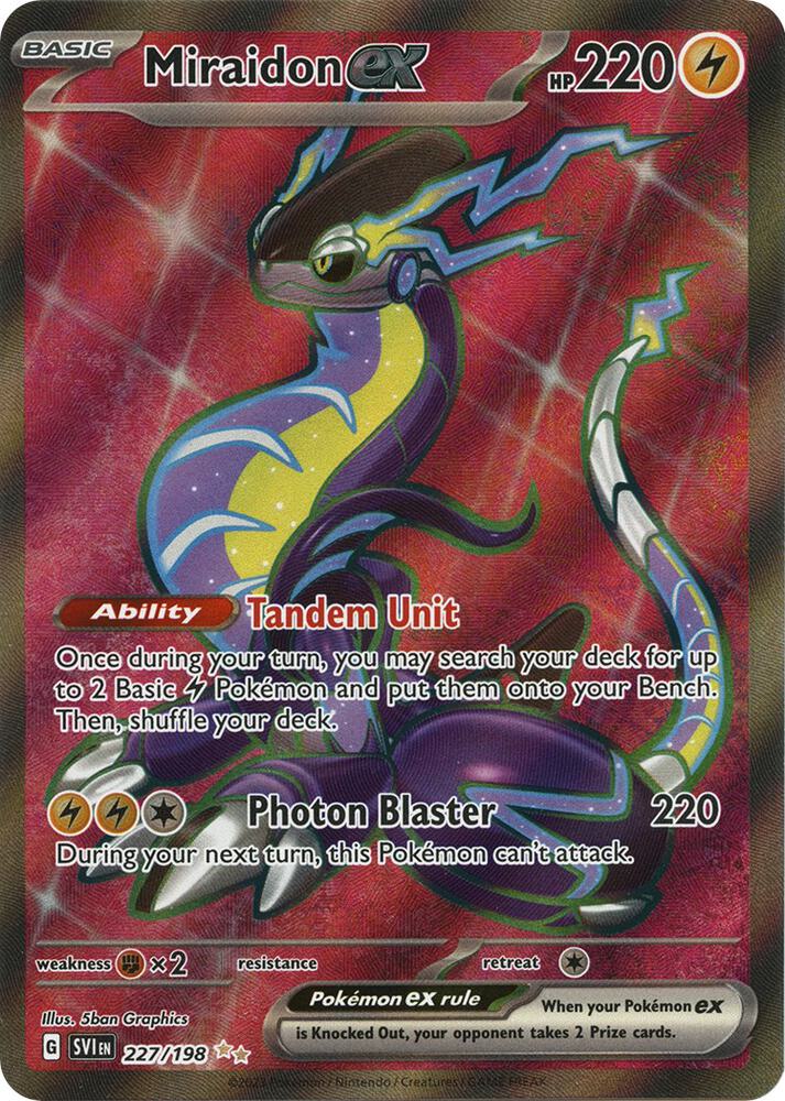 Miraidon ex 227 198 227/198 (SV01: Scarlet & Violet Base Set)  - Holofoil | Good Games Adelaide SA