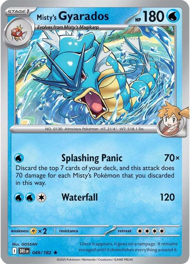 Misty's Gyarados 049/182 (SV10: Destined Rivals)  - Holofoil | Good Games Adelaide SA