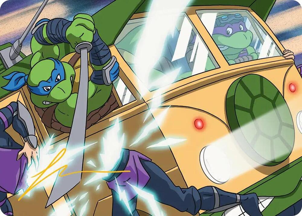 Don and Leo Problem Solvers Art Card Gold Stamped Signature 30 (Art Series: Teenage Mutant Ninja Turtles)  | Good Games Adelaide SA