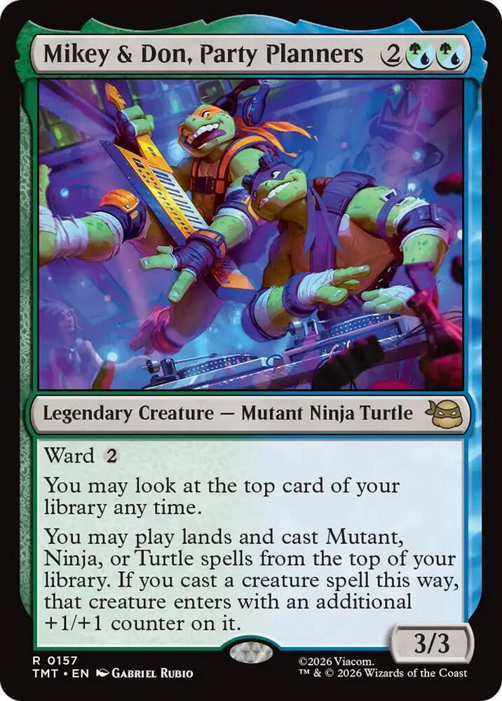 Mikey and Don, Party Planners 157 (Teenage Mutant Ninja Turtles)  - Foil | Good Games Adelaide SA