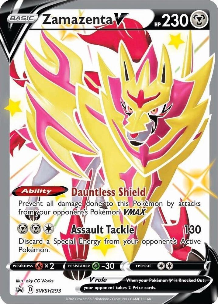 Zamazenta V Shiny SWSH293 (SWSH: Sword & Shield Promo Cards)  - Holofoil | Good Games Adelaide SA