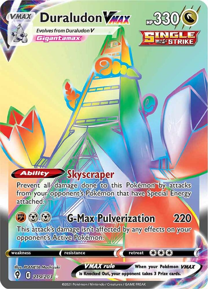 Duraludon VMAX Secret 219/203 (SWSH07: Evolving Skies)  - Holofoil | Good Games Adelaide SA