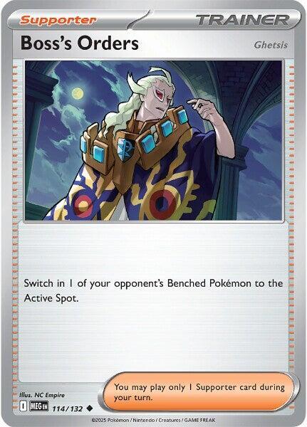 Boss's Orders 114/132 (ME01: Mega Evolution)  | Good Games Adelaide SA