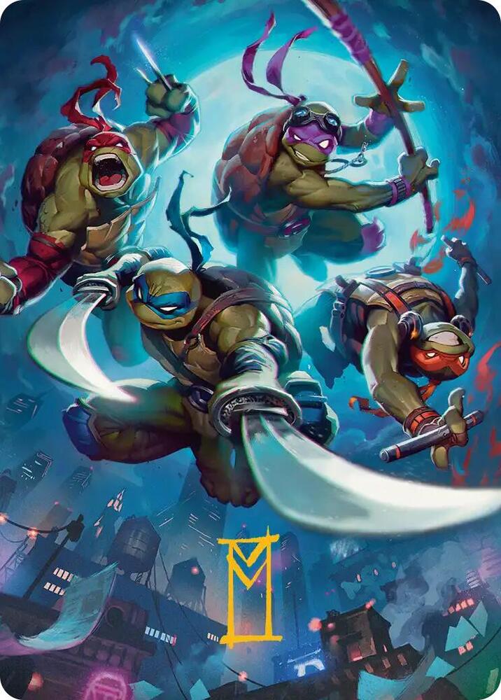 Heroes in a Half Shell Art Card Gold Stamped Signature 41 (Art Series: Teenage Mutant Ninja Turtles)  | Good Games Adelaide SA