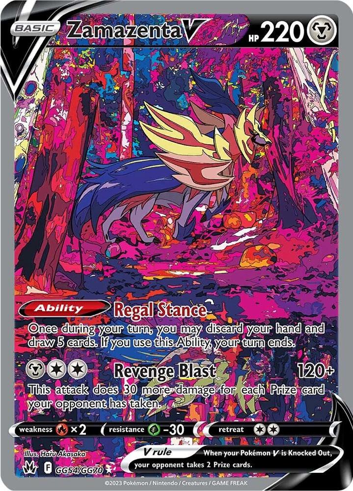 Zamazenta V GG54/GG70 (Crown Zenith: Galarian Gallery)  - Holofoil | Good Games Adelaide SA